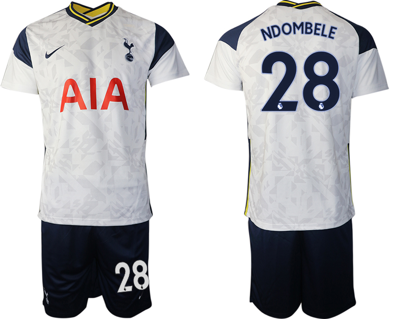Men 2020-2021 club Tottenham home #28 white Soccer Jerseys